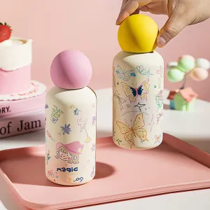 Modern Housewife Time Memory Insulated Bottle - Spring Traces Design, 400ml