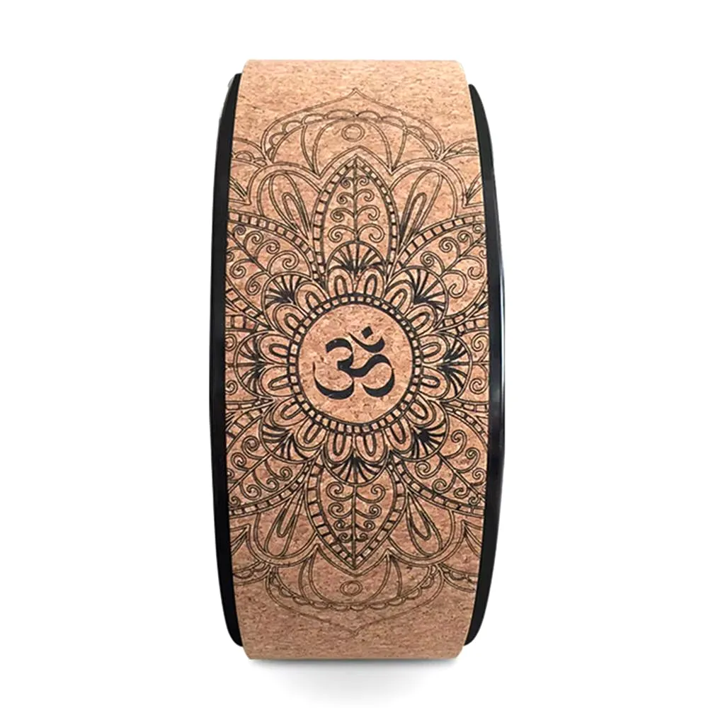 Natural Cork Yoga Wheel Fitness Wheel Hollow Improving Backbends Stretch Pilates Circle Yoga Accessories