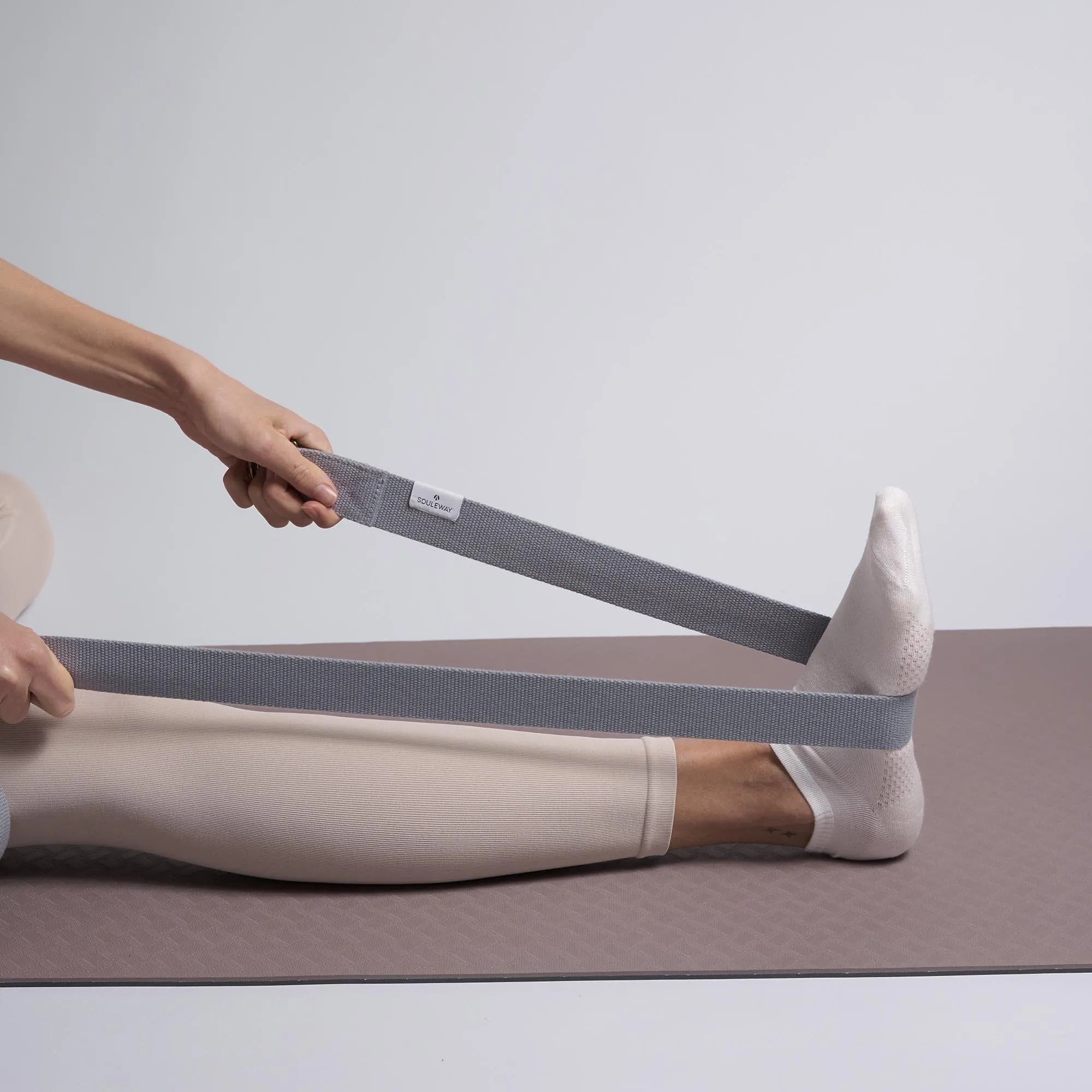 Natural Cotton Yoga Strap | Dust Grey