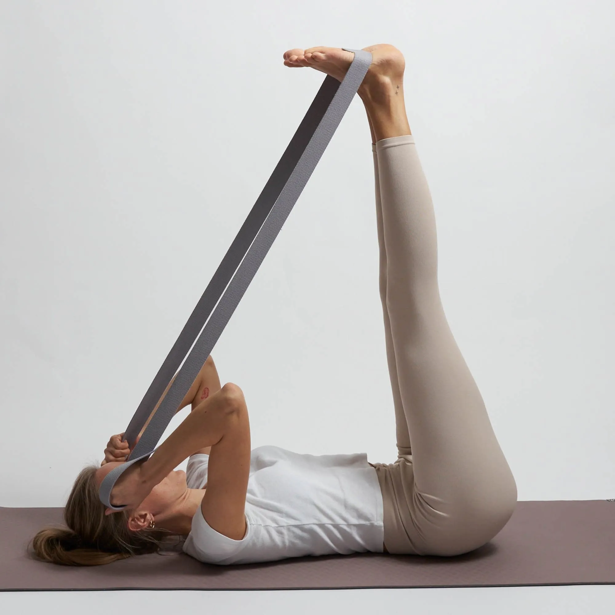 Natural Cotton Yoga Strap | Dust Grey
