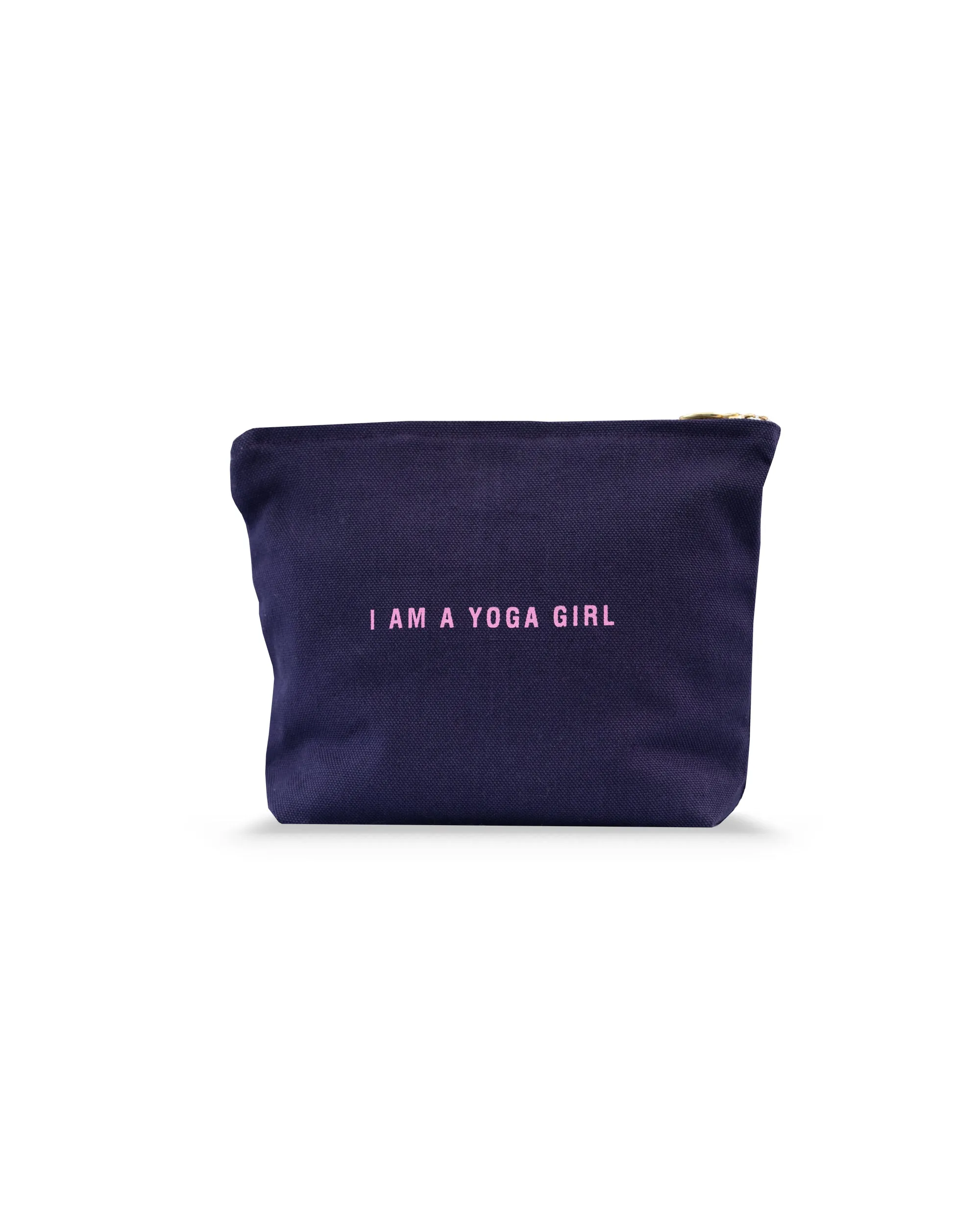 Navy pouch with Yoga Girl logo
