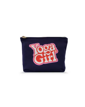 Navy pouch with Yoga Girl logo