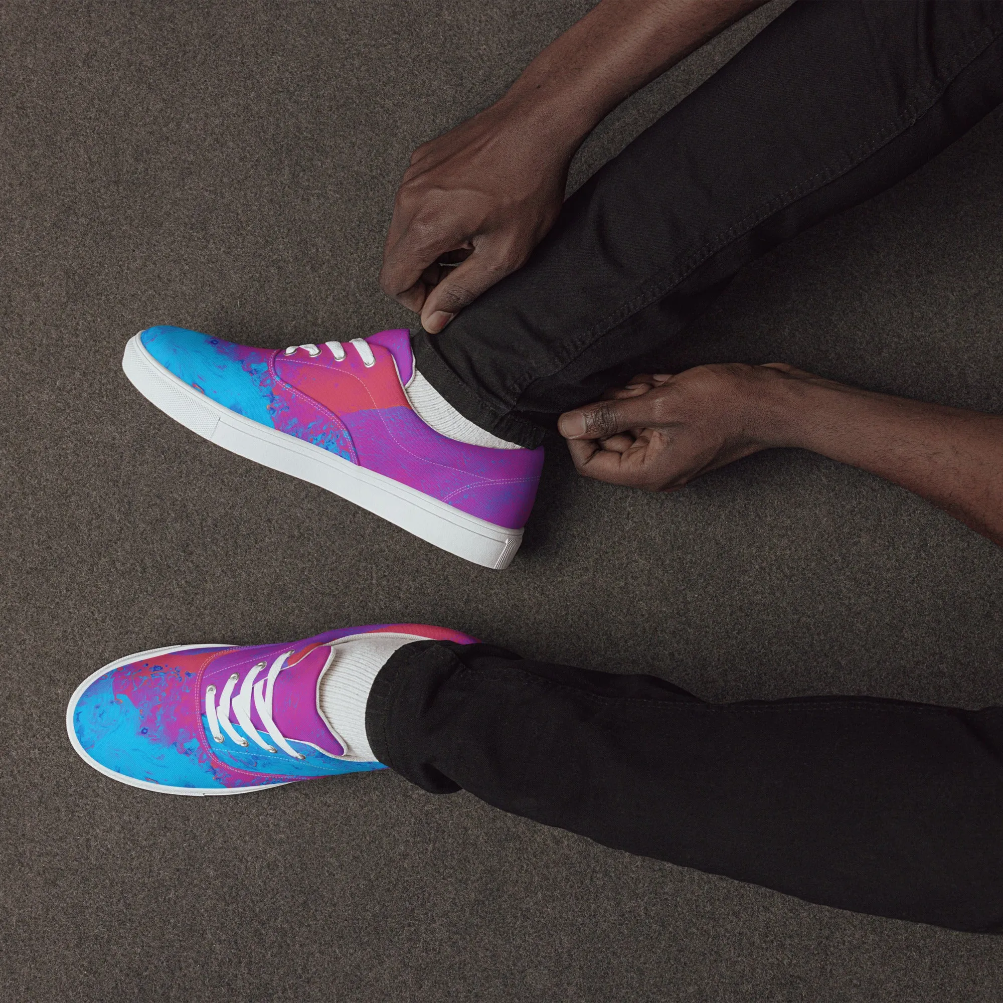 Neon Beach Men’s lace-up canvas shoes