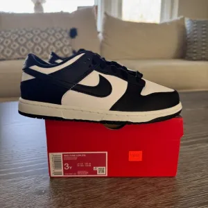 NEW Kids Unisex Nike white/black dunk low (ps) pandas sneakers shoes size 3Y