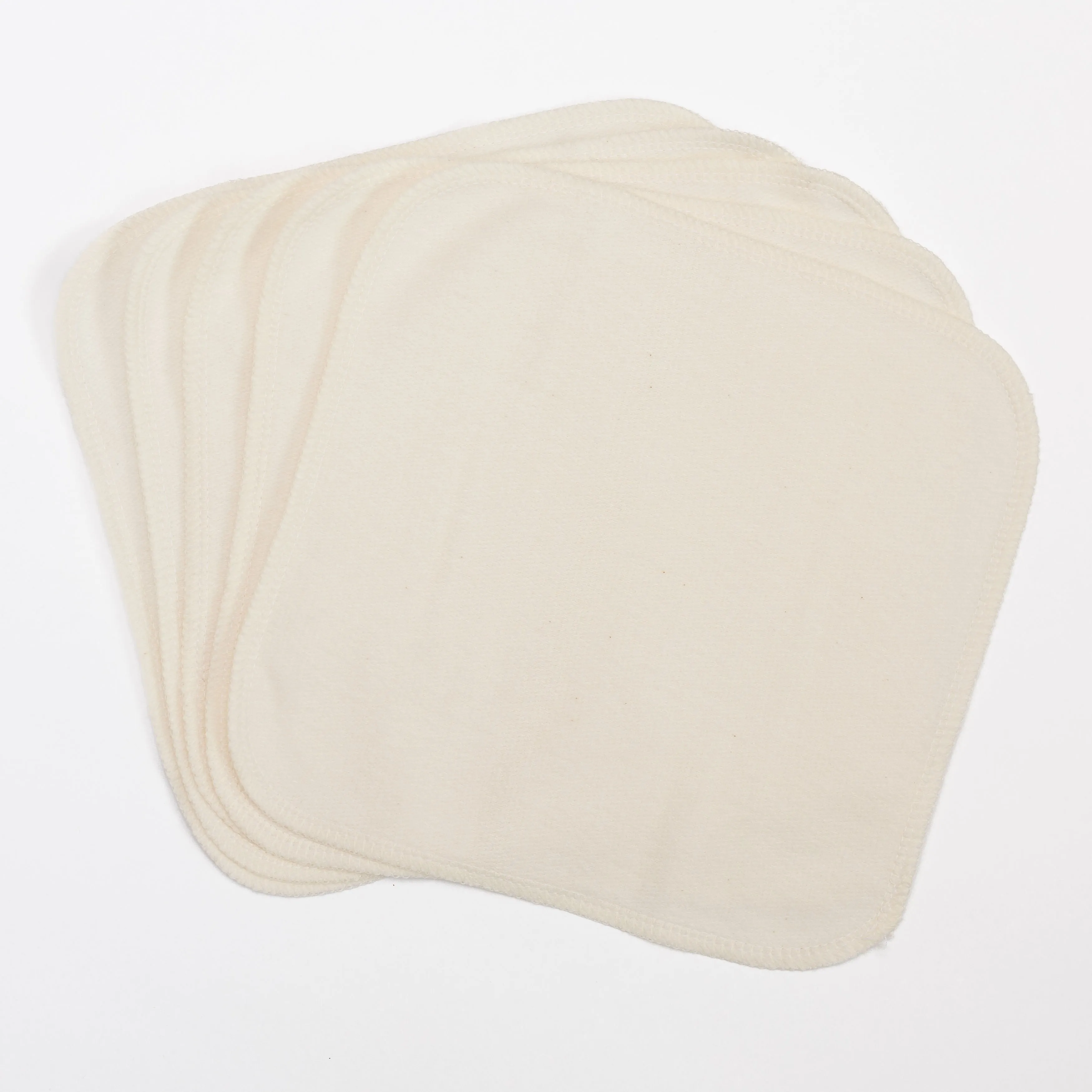 NEW MATERIAL - Bamboo/Organic Cotton Fleece Washcloths - Pack of 5