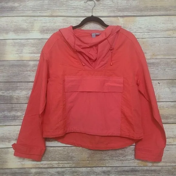 NEW Sweaty Betty Nomad Tulip Red Jacket Pullover Hood Lightweight Size XS