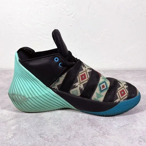 Nike Jordan Why Not Zer0.1 Boys Size 4.5Y Basketball Shoes Aztec Print