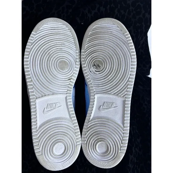 Nike Mens Size 7 Court Vision Low Custom Paint Blue White CD5463-100 Skate Shoes