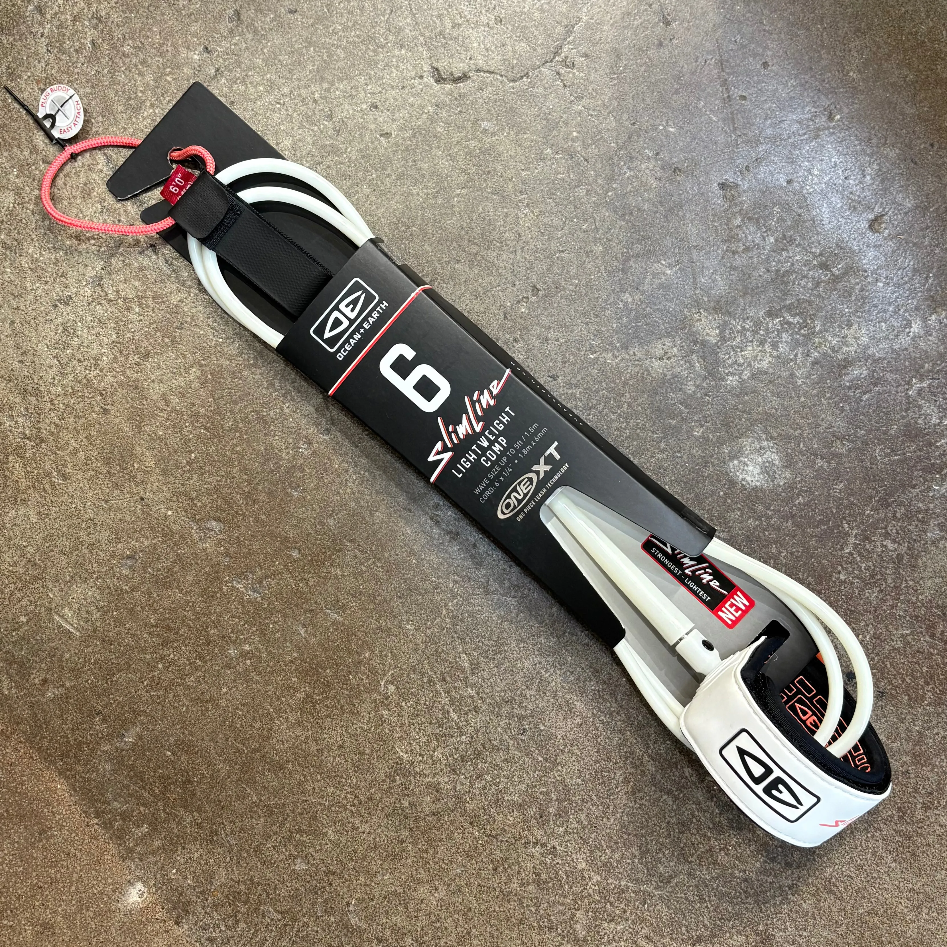 OCEAN&EARTH   SLIMLINE ONE-XT LEASH  6' x  6MM