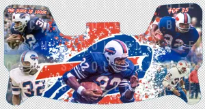 OJ Simpson Custom Visor for Any Full Size Riddell Helmet (Universal Fit)