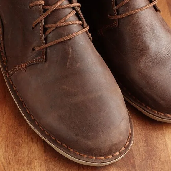 Oliberte Chukka Boots Mens SZ EU 40 US 7 Brown Adibo Leather Lace Up Ankle READ