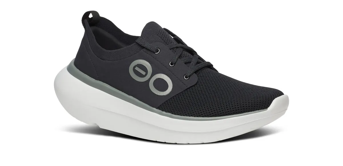 OOFOS Men's OOmy Stride Shoe - White/Black