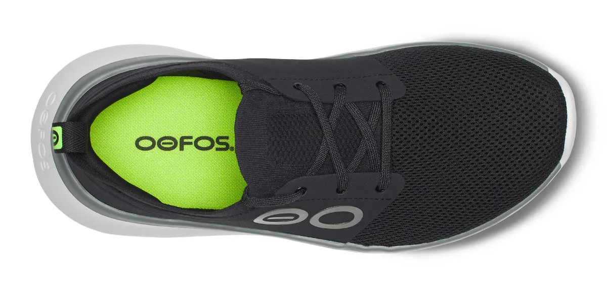 OOFOS Men's OOmy Stride Shoe - White/Black