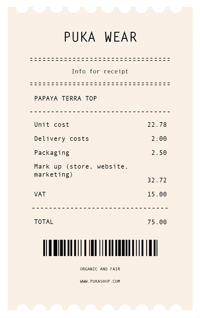 Papaya Terra organic top