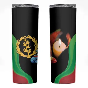 Personalized Afro-Eritrea Maelti Siwuat Skinny Tumbler Shida Shoes Glory To Our Martyrs Eritrea LT9