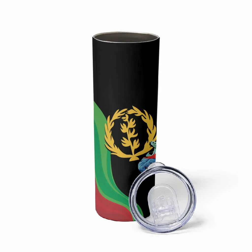 Personalized Afro-Eritrea Maelti Siwuat Skinny Tumbler Shida Shoes Glory To Our Martyrs Eritrea LT9