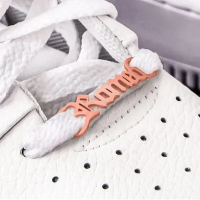Personalized Name Metal Shoelace Charm Custom Shoe Buckle 1 pair