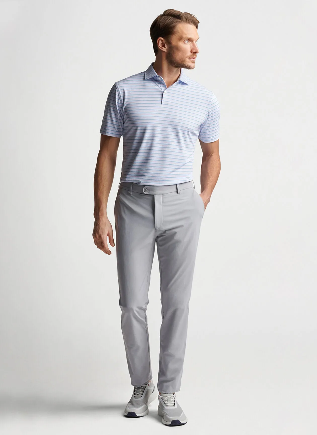 PETER MILLAR MARTIN PERFORMANCE JERSEY POLO - CHANNEL BLUE