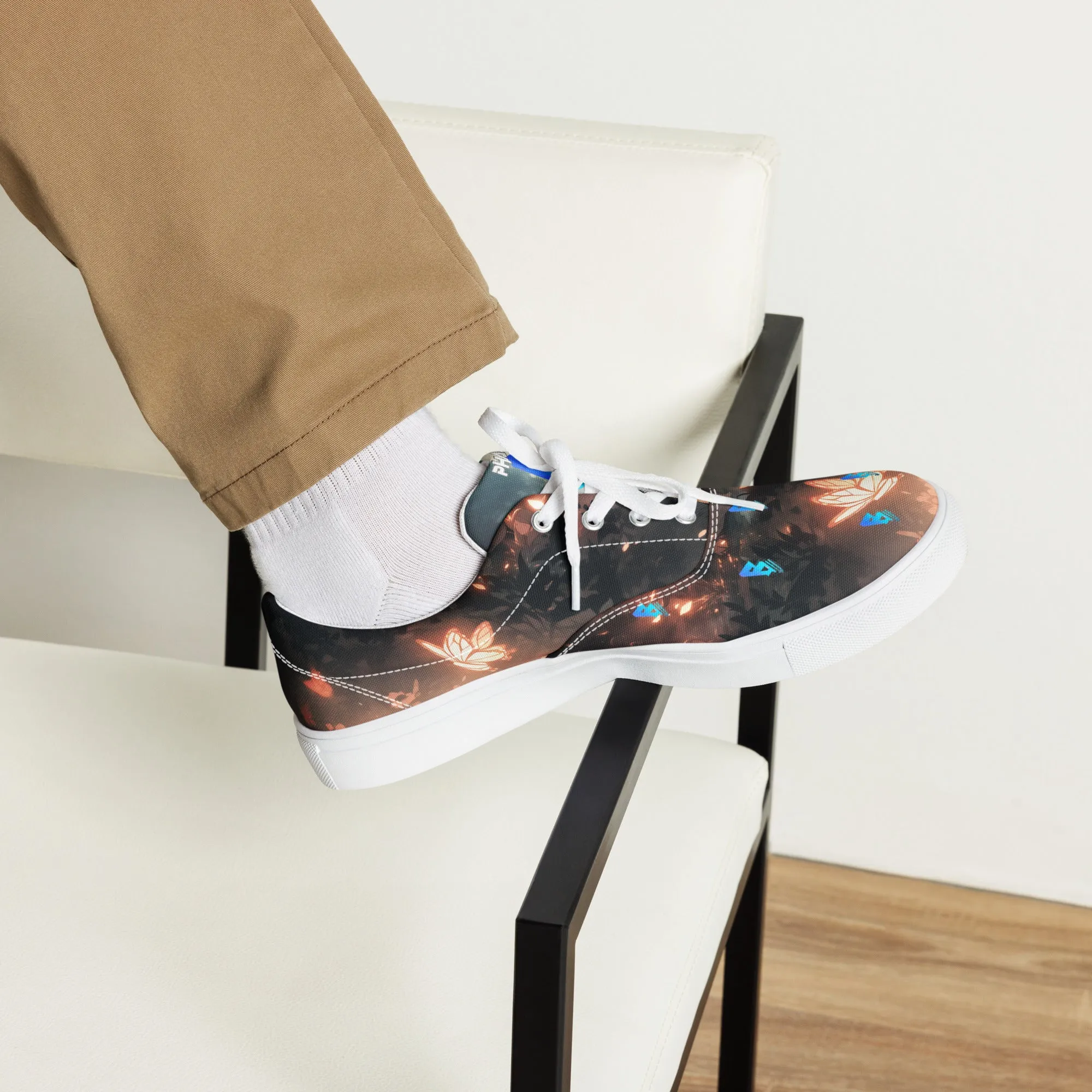 Phase B Music Men’s lace-up canvas shoes - Free Delivery! UK Techno / EDM / Electronic Graphic Merch / Alternative Apparel and Merch Only from Phase B Records.