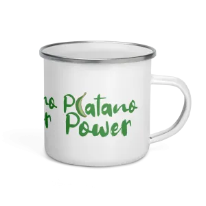 Platano Power Dominican Silver Rim Enamel Mug