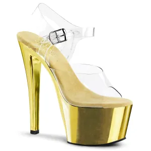 Pleaser Sky 308 Gold Chrome