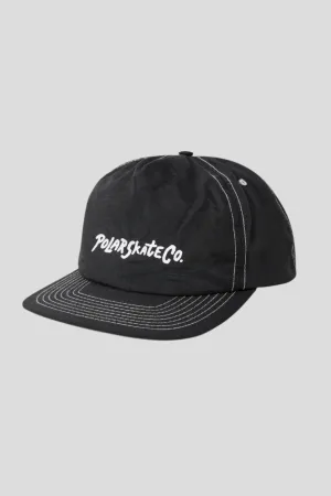 POLAR SKATE CO EARL SURF LOGO CAP - BLACK