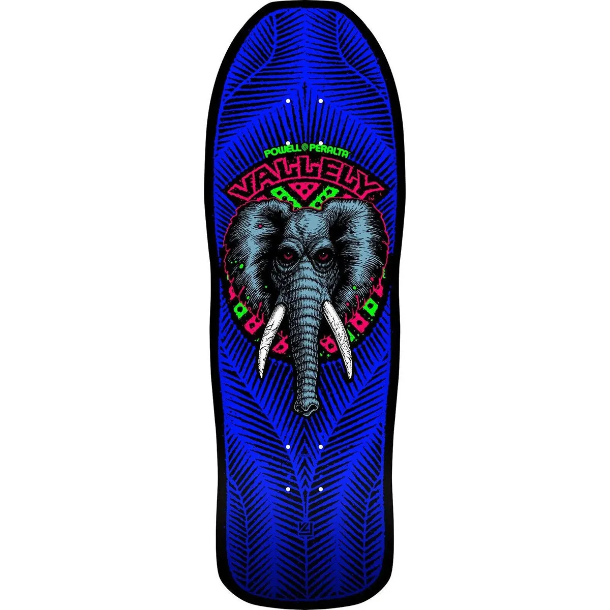 Powell Peralta - Mike Vallely Elephant Blacklight 10.0 Reissue Skateboard Deck
