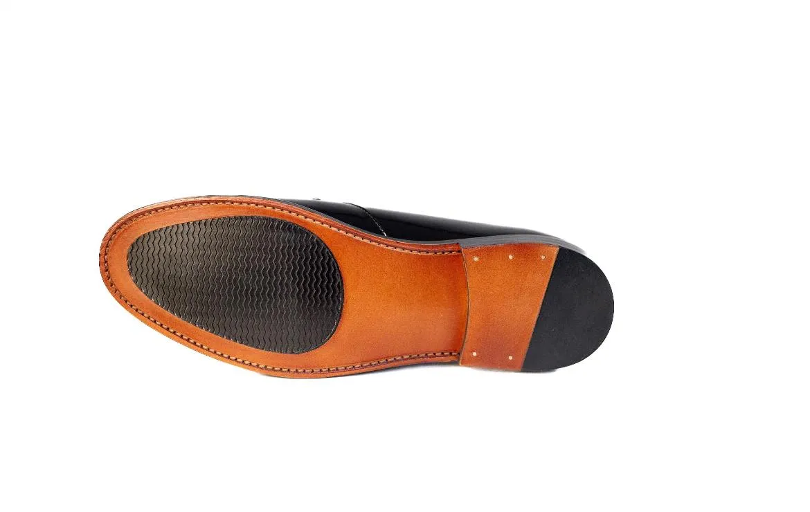 Premium Oxford Duty Black Patent Leather Shoes