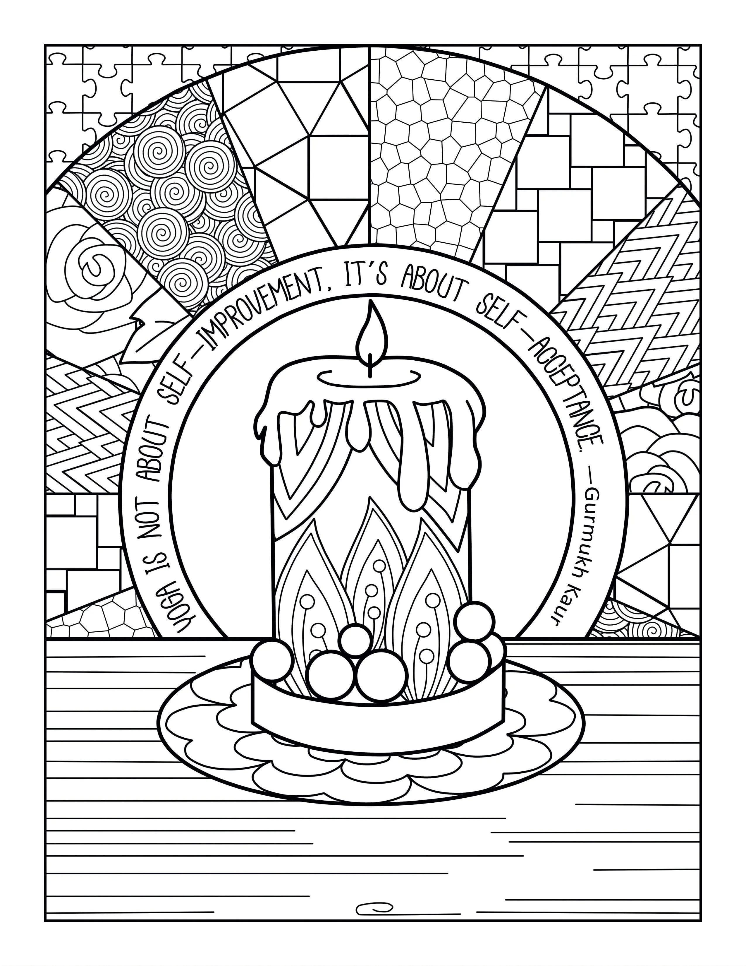Printable Coloring Pages- Peace Love Yoga