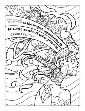 Printable Coloring Pages- Peace Love Yoga
