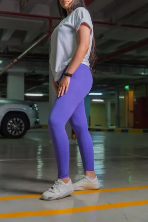 Purply Blue Buttery Soft Everyday Leggings 25" - Yoga, Workout, Lounge