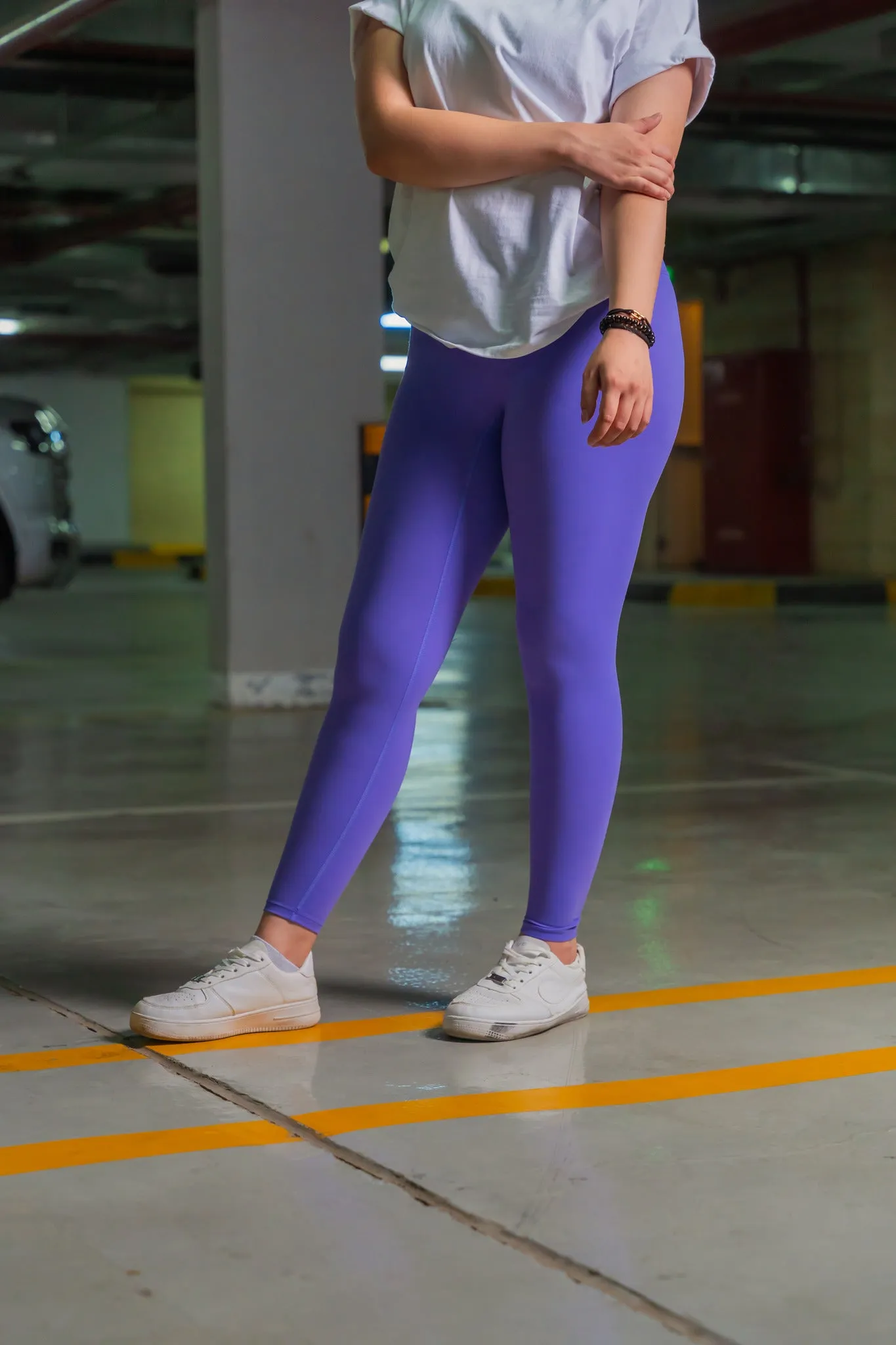 Purply Blue Buttery Soft Everyday Leggings 25" - Yoga, Workout, Lounge