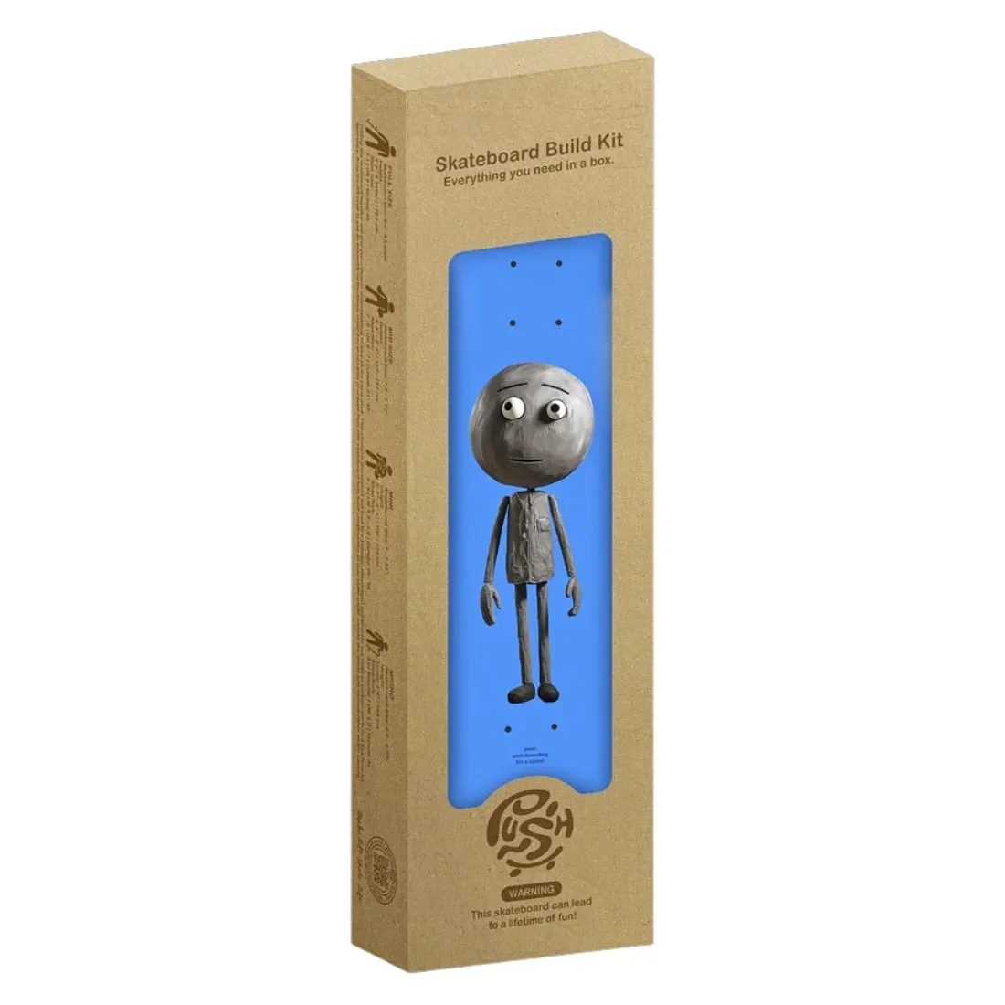 Push 7.75" Concrete Guy First Push In-Complete Skateboard - Blue