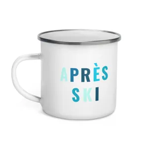 "Apres Ski- BLUE MULTI" Enamel Mug