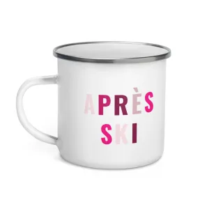 "Apres Ski- PINK MULTI" Enamel Mug