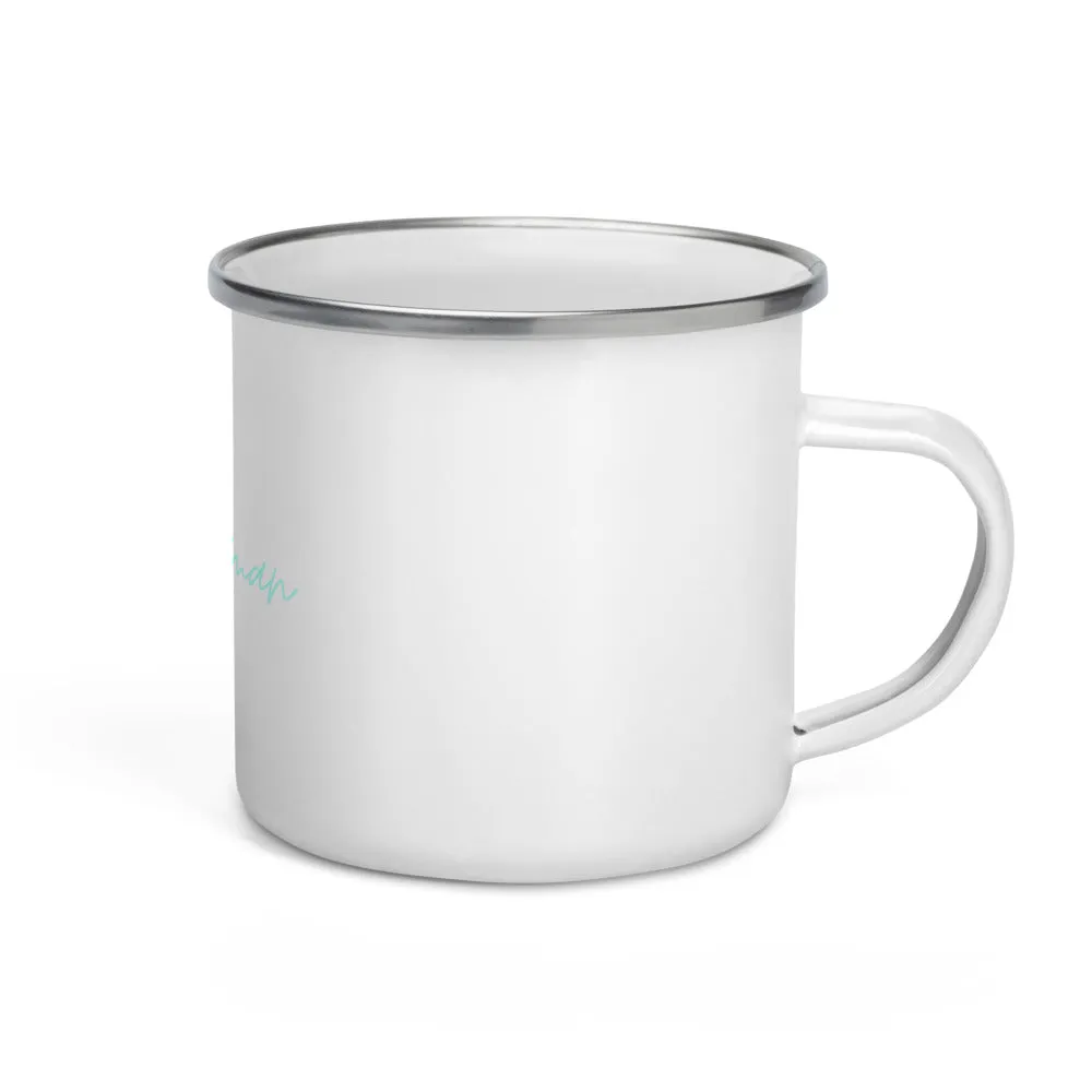 "Lake Norman- AQUA" Enamel Mug