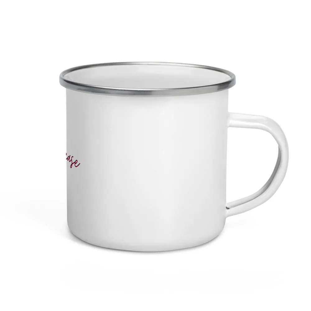 "Lake, please- Burgundy" Enamel Mug
