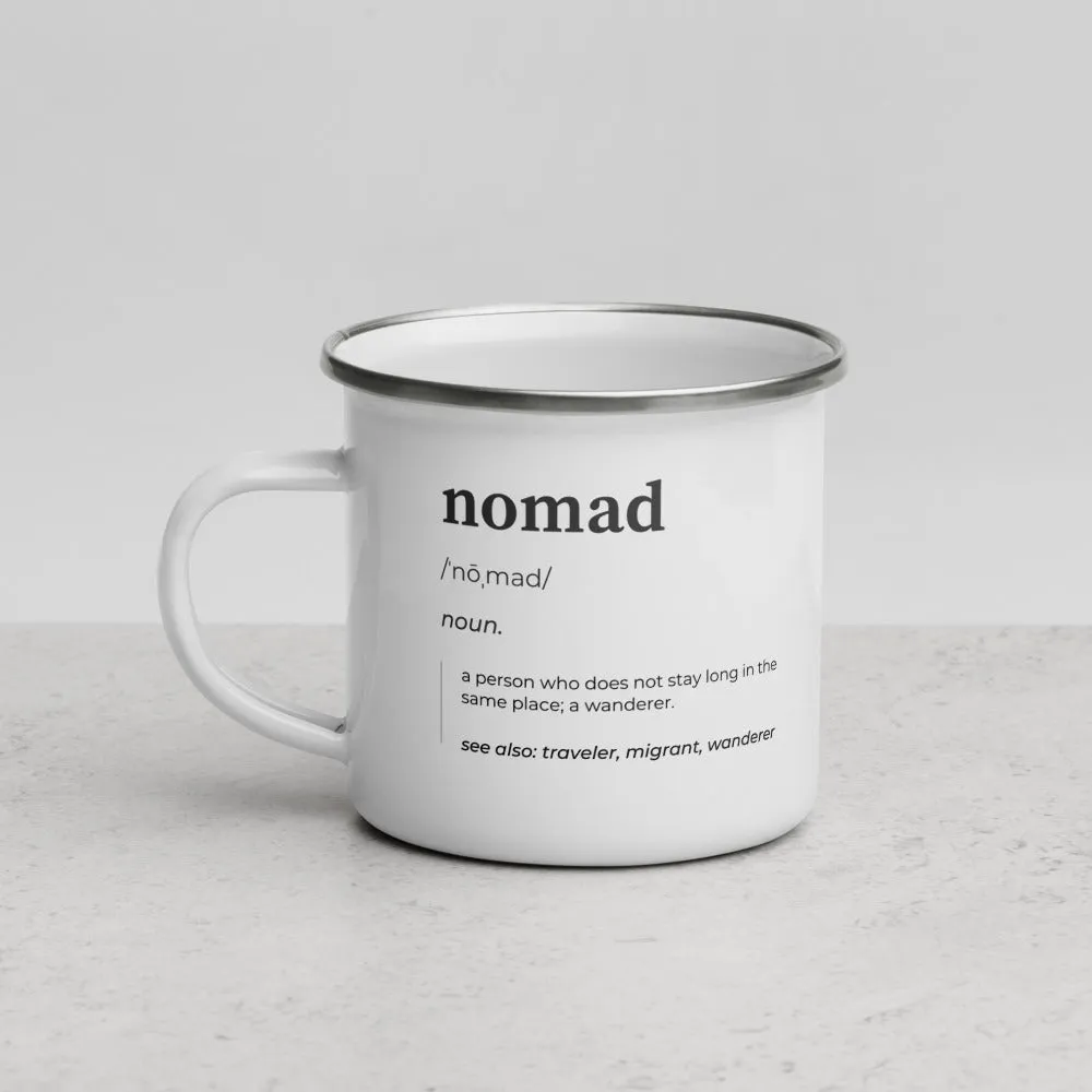 "Nomad Definition" Enamel Mug
