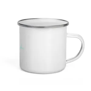 "Vitamin Ski- Aqua" Enamel Mug