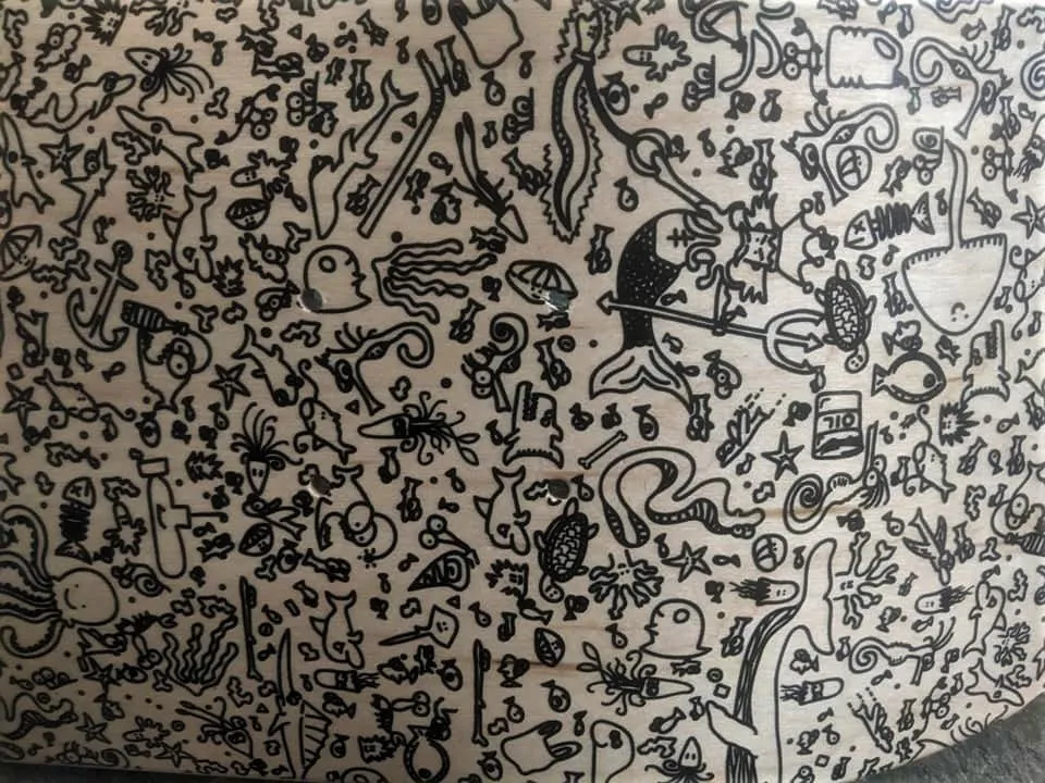 RAPANUI x WIGHT TRASH Skate Club Fundraiser Deck
