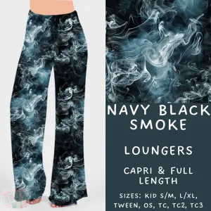 Ready to Ship - Navy Black Smoke Full Length Loungers TC & Capri Loungers OS