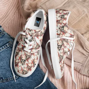 Red Star Skulls Men’s lace-up canvas shoes
