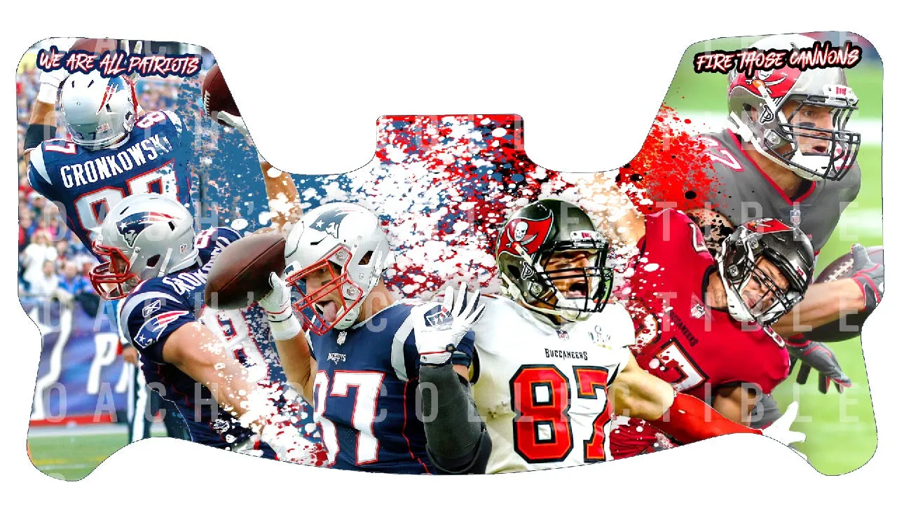 Rob Gronkowski Custom Visor for Any Full Size Riddell Helmet (Universal Fit)