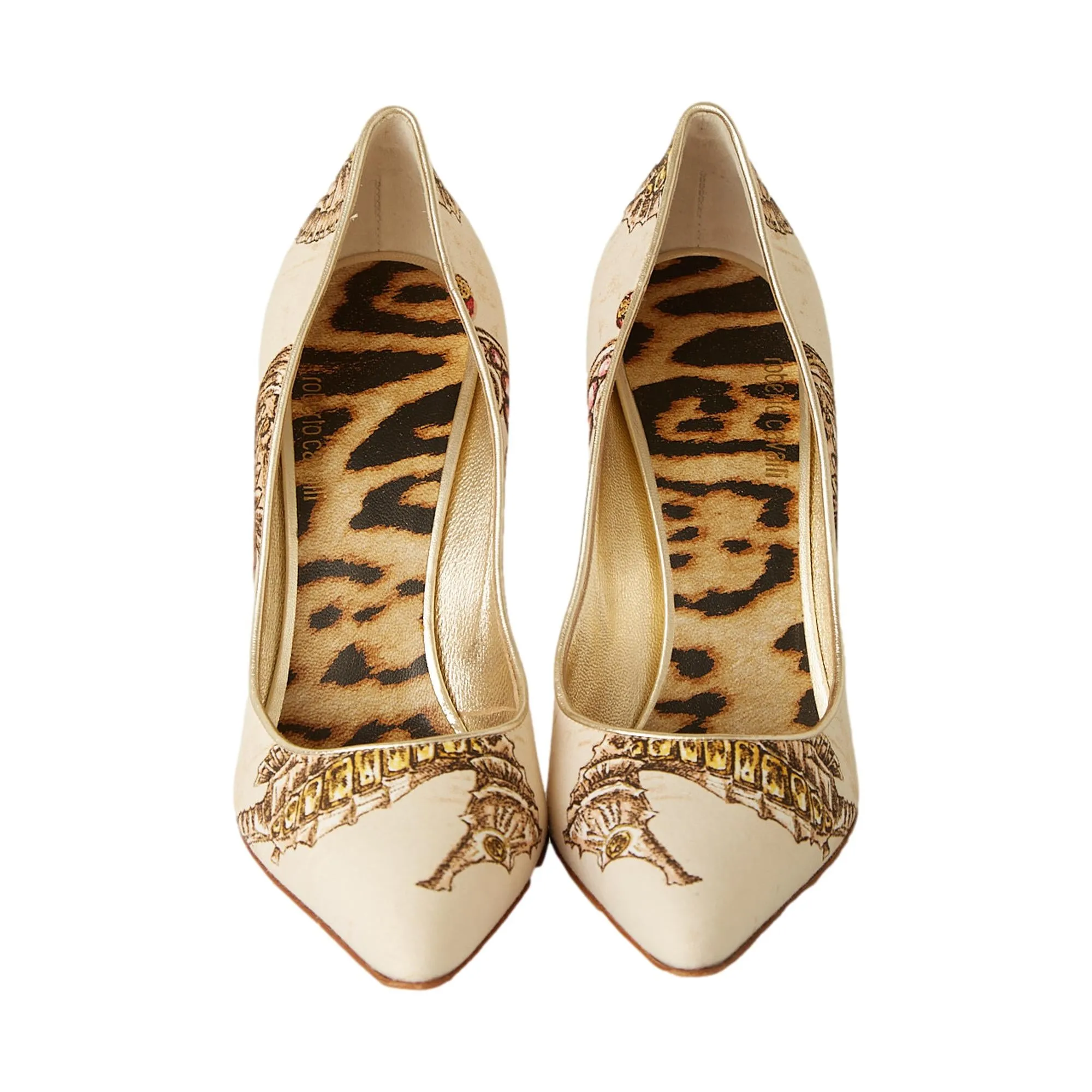 Roberto Cavalli Ivory Seahorse Heels