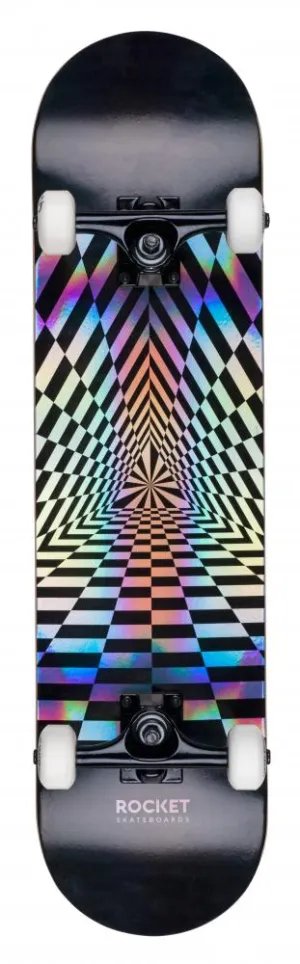 Rocket Prism Silver Foil Complete Skateboard - 7.75"