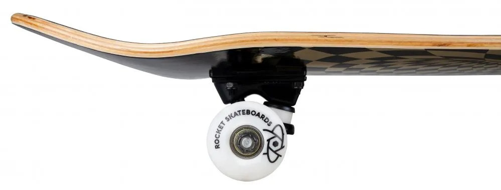 Rocket Vortex Gold Foil Complete Skateboard - 8.0"