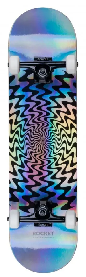 Rocket Warp Silver Foil Complete Skateboard - 8.0"