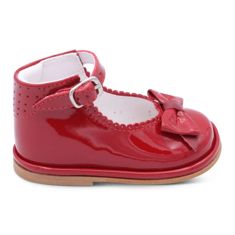 'Ruby' Girls Red Patent Ankle Strap Shoes