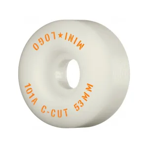 Ruedas Skate Mini Logo C-Cut "2" White 101A 53mm Pack 4