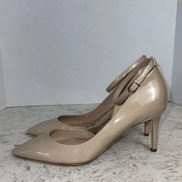 Sam Edelman Tia Nude Patent Leather Heel